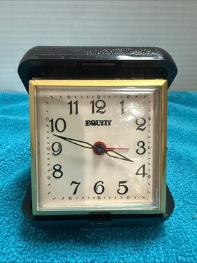 Gold and Black Folding Travel Alarm Clock
